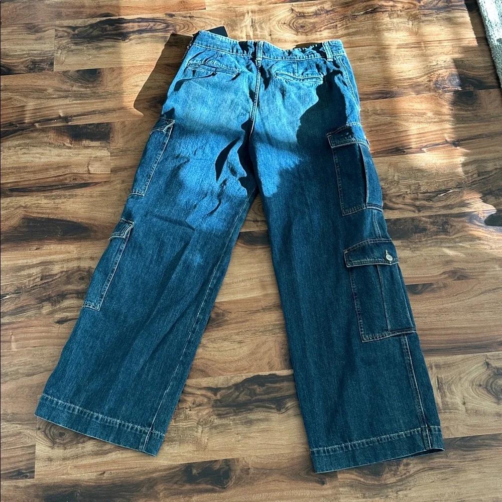 NWT Ralph Lauren LRL Haze Wash Size 12 Wide Leg Cargo